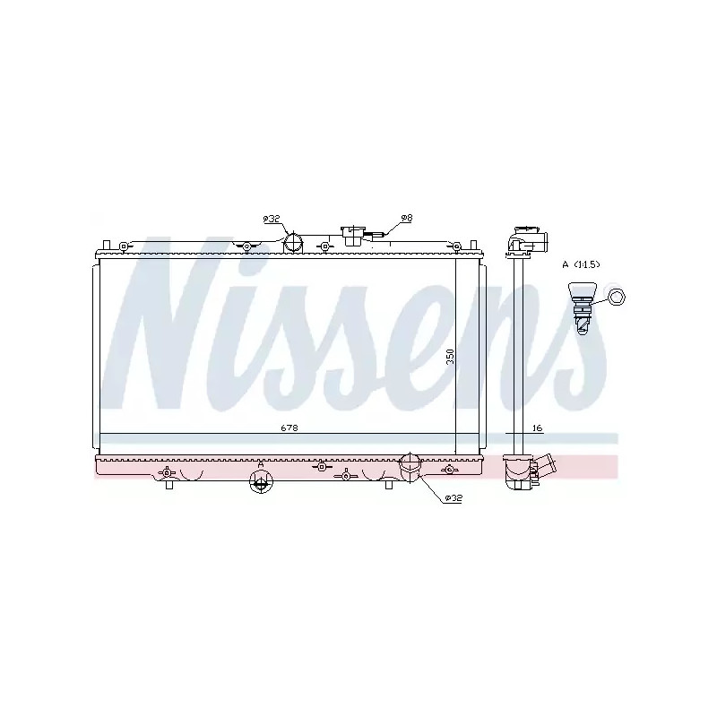 Variklio aušinimo radiatorius  NISSENS 62258