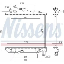 Variklio aušinimo radiatorius  NISSENS 62505