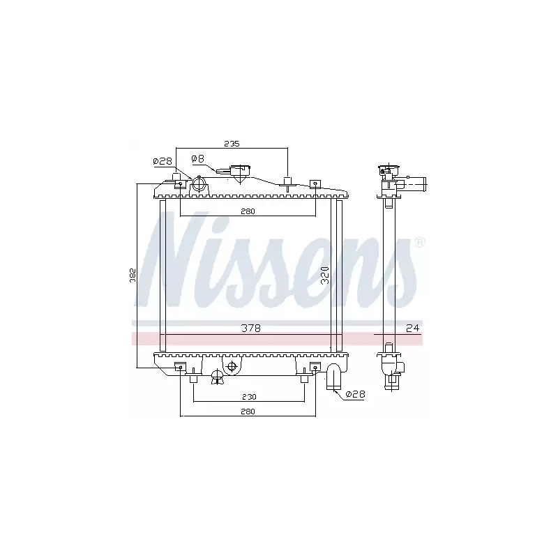 Variklio aušinimo radiatorius  NISSENS 62505