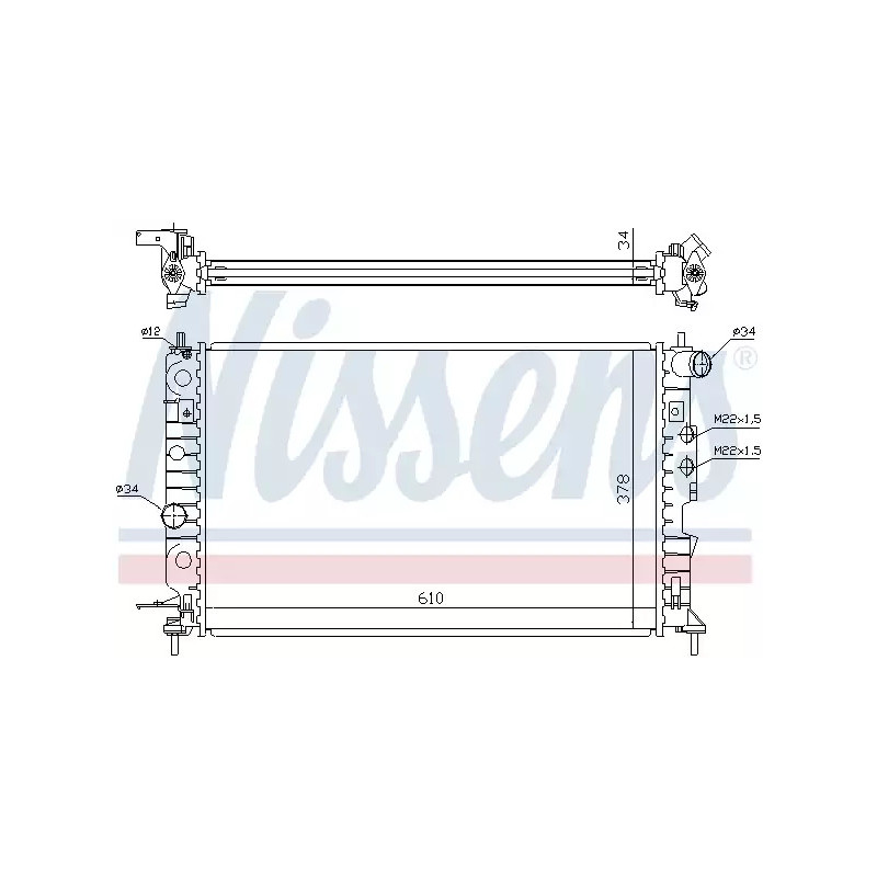 Variklio aušinimo radiatorius  NISSENS 630121