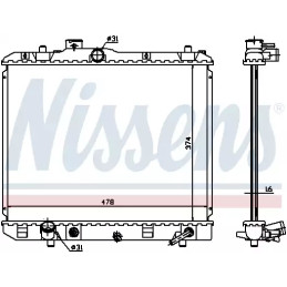 Variklio aušinimo radiatorius  NISSENS 630706