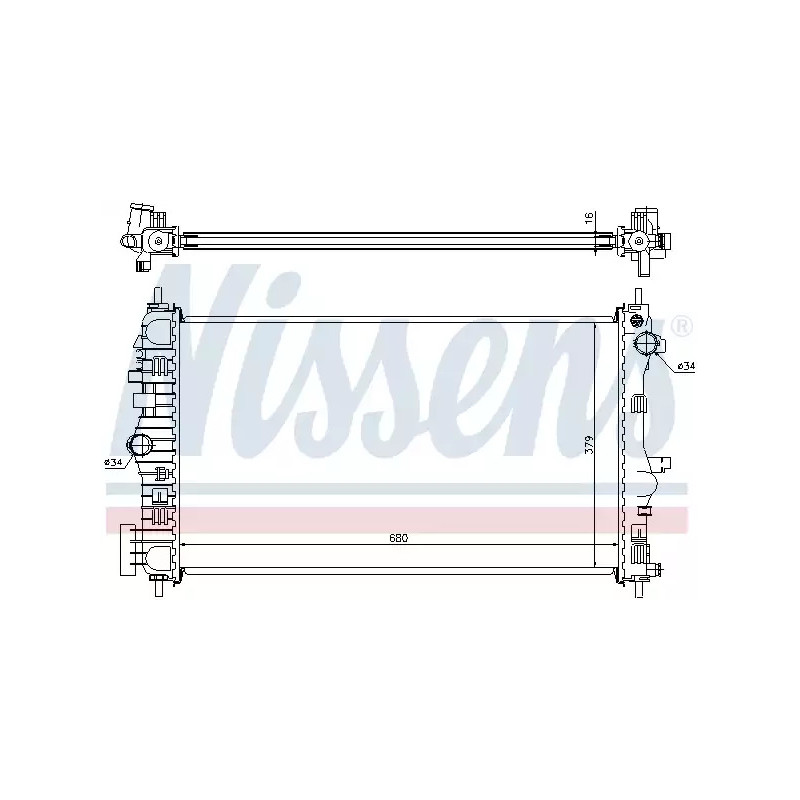 Variklio aušinimo radiatorius  NISSENS 630712