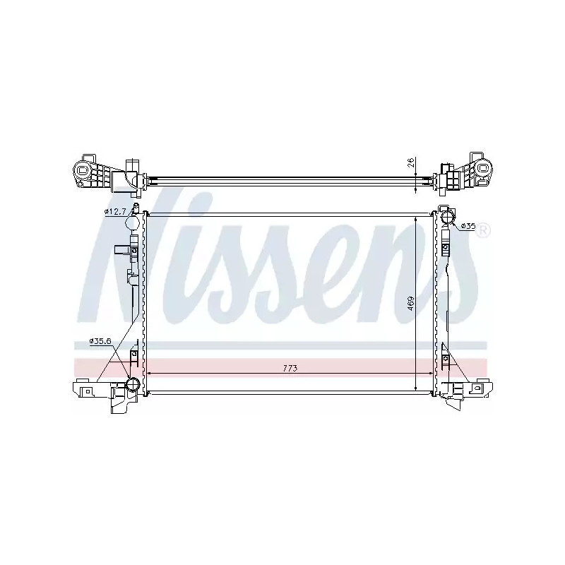 Variklio aušinimo radiatorius  NISSENS 630733