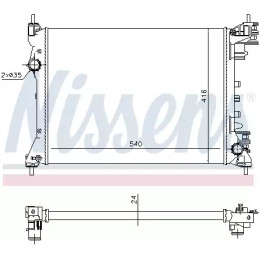 Variklio aušinimo radiatorius  NISSENS 630753