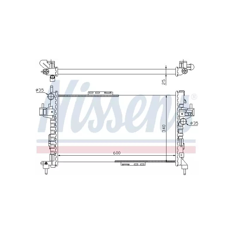 Variklio aušinimo radiatorius  NISSENS 63094
