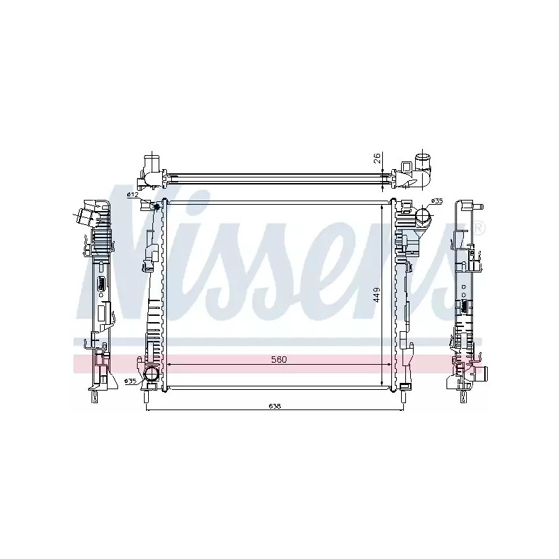 Variklio aušinimo radiatorius  NISSENS 63122
