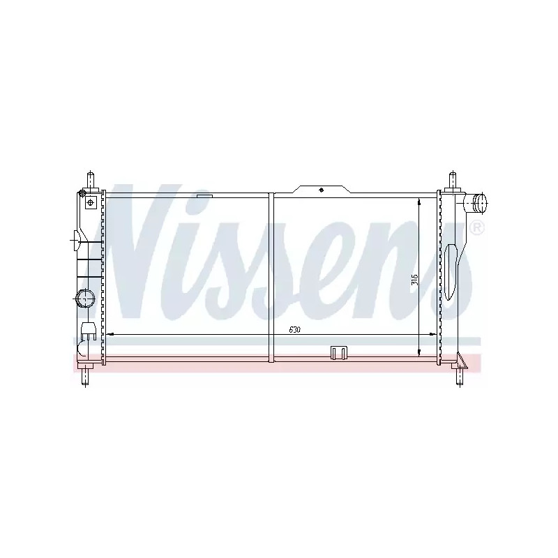 Variklio aušinimo radiatorius  NISSENS 632731