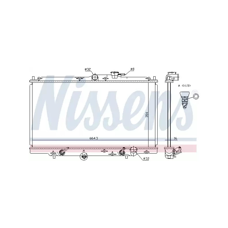 Variklio aušinimo radiatorius  NISSENS 633141