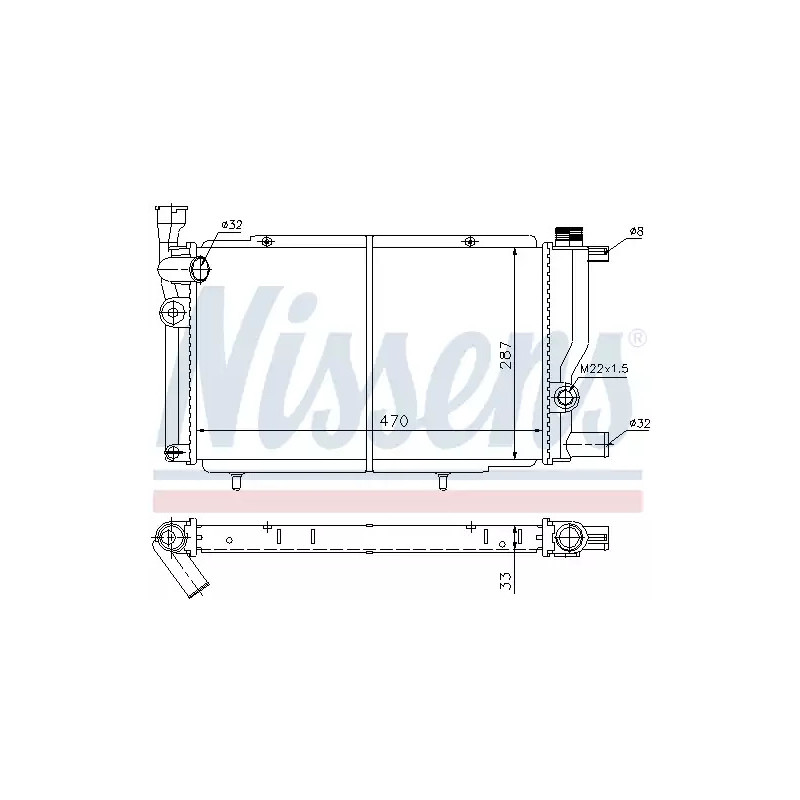 Variklio aušinimo radiatorius  NISSENS 63425