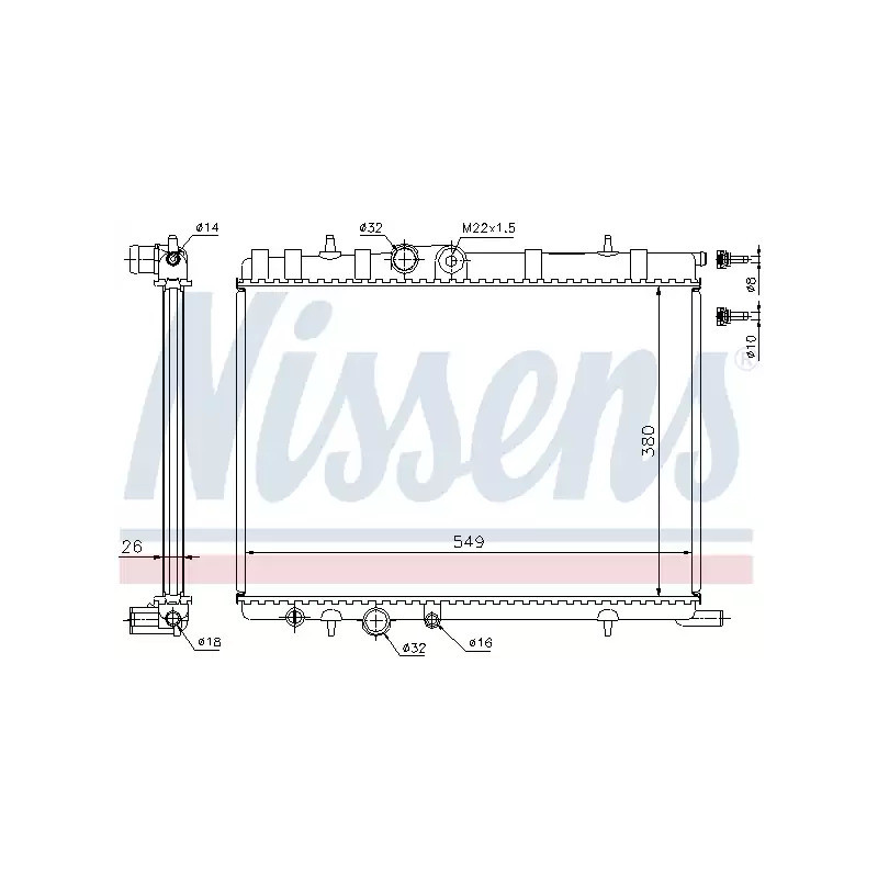 Variklio aušinimo radiatorius  NISSENS 63502