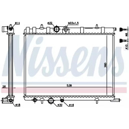 Variklio aušinimo radiatorius  NISSENS 63502A