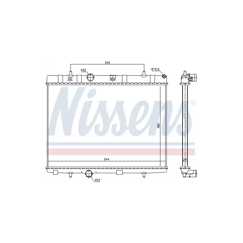 Variklio aušinimo radiatorius  NISSENS 636007