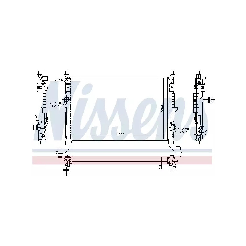 Variklio aušinimo radiatorius  NISSENS 636014