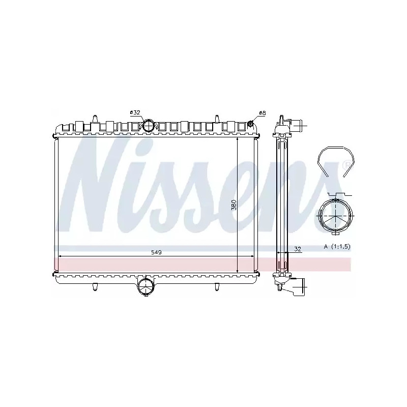 Variklio aušinimo radiatorius  NISSENS 63621A