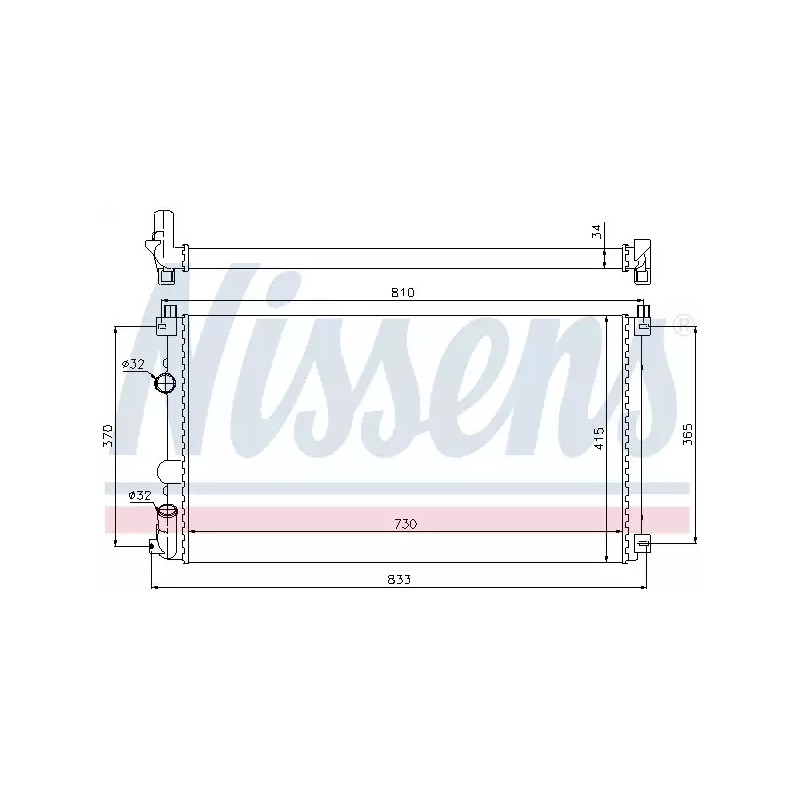 Variklio aušinimo radiatorius  NISSENS 63819
