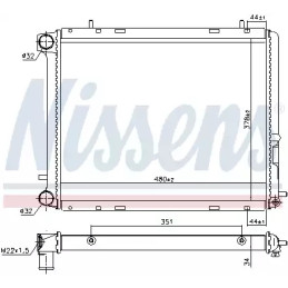 Variklio aušinimo radiatorius  NISSENS 63906