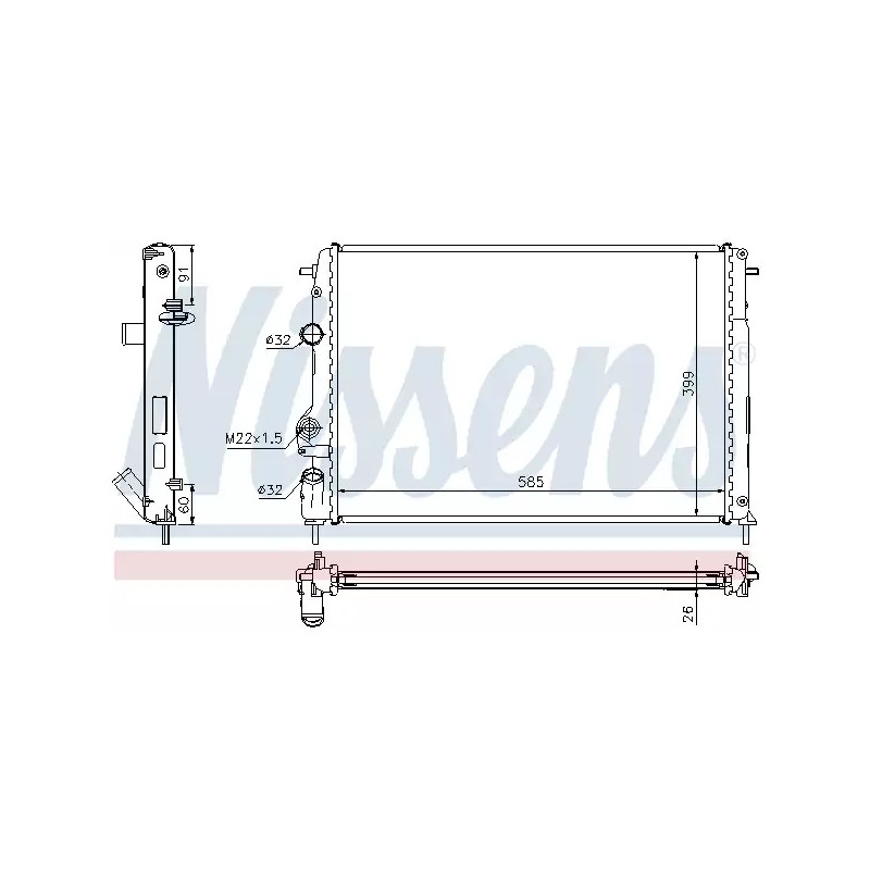 Variklio aušinimo radiatorius  NISSENS 63896A