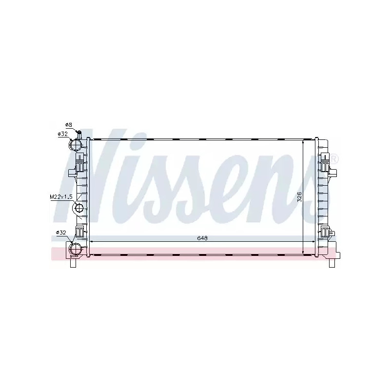 Variklio aušinimo radiatorius  NISSENS 640012