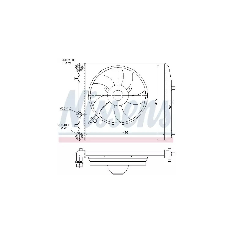 Variklio aušinimo radiatorius  NISSENS 64103