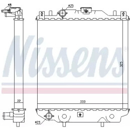 Variklio aušinimo radiatorius  NISSENS 64174A