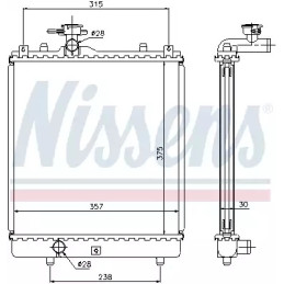 Variklio aušinimo radiatorius  NISSENS 64195