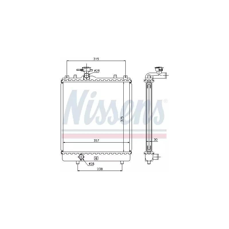 Variklio aušinimo radiatorius  NISSENS 64195