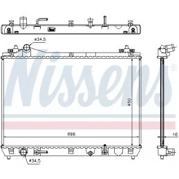 Variklio aušinimo radiatorius  NISSENS 64199