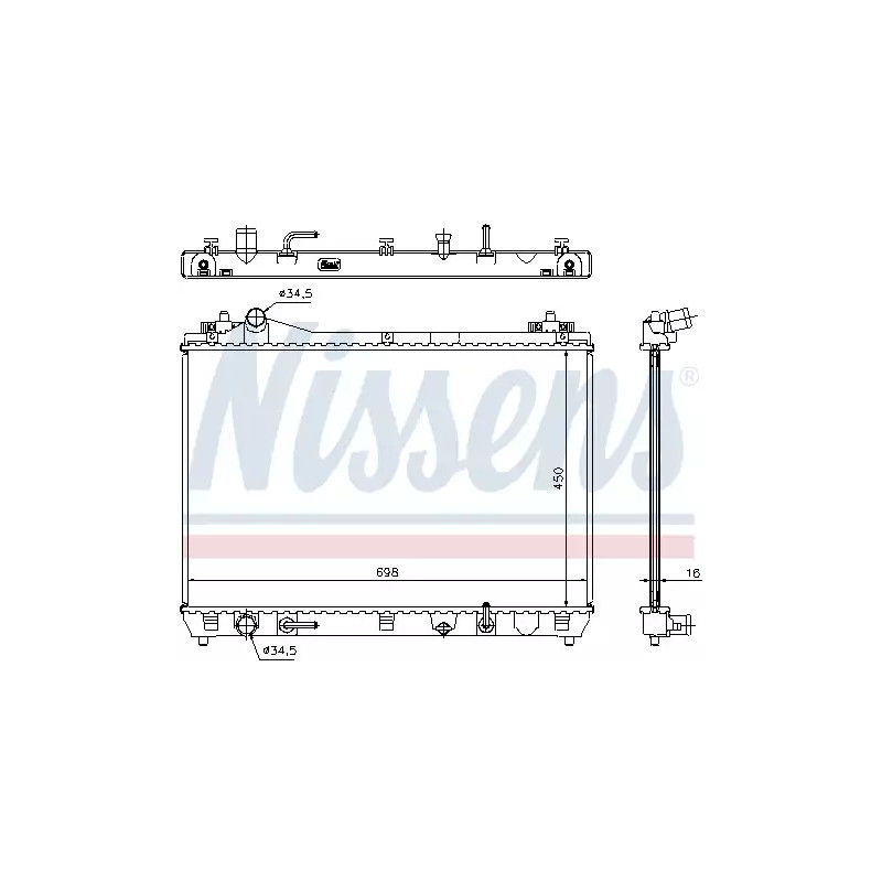 Variklio aušinimo radiatorius  NISSENS 64199