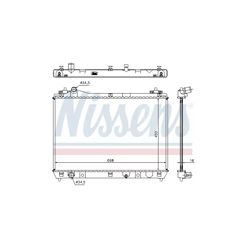 Variklio aušinimo radiatorius  NISSENS 64200