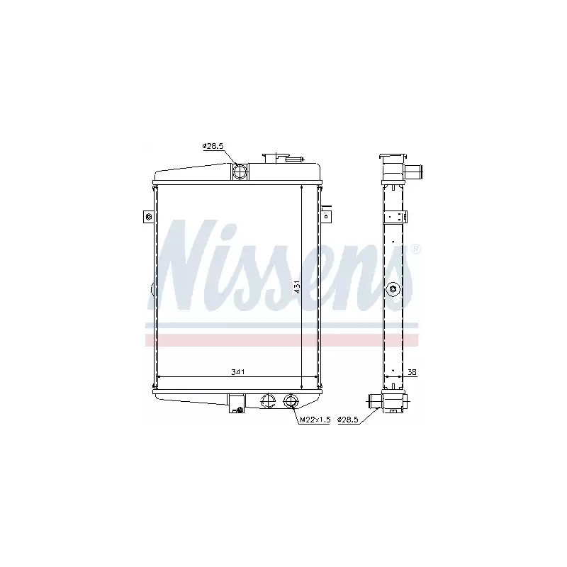 Variklio aušinimo radiatorius  NISSENS 65081