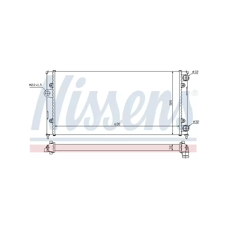 Variklio aušinimo radiatorius  NISSENS 651931