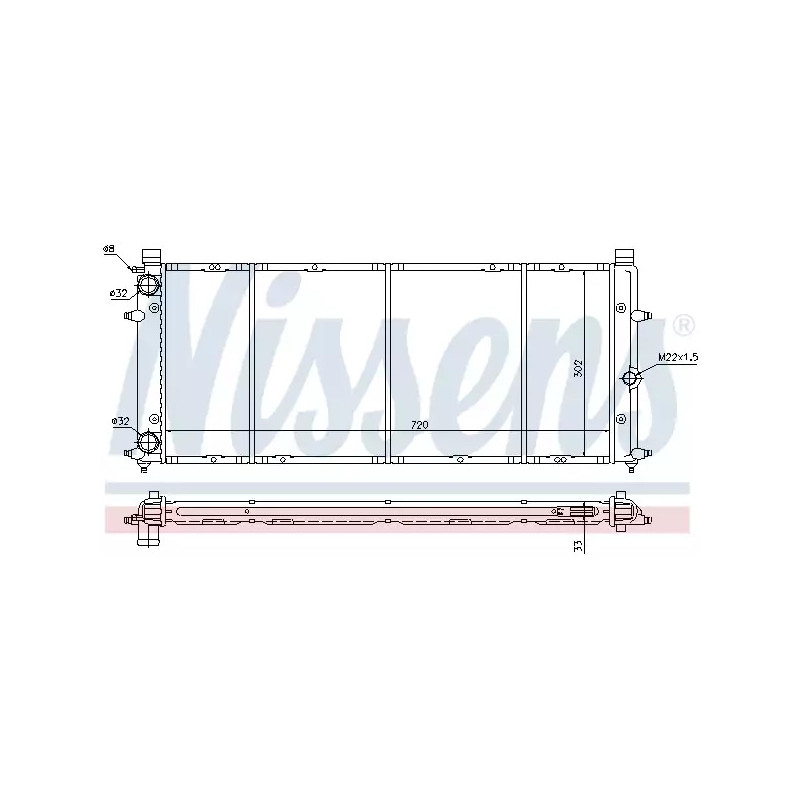 Variklio aušinimo radiatorius  NISSENS 65184