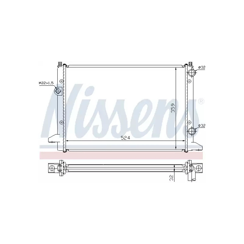 Variklio aušinimo radiatorius  NISSENS 65253