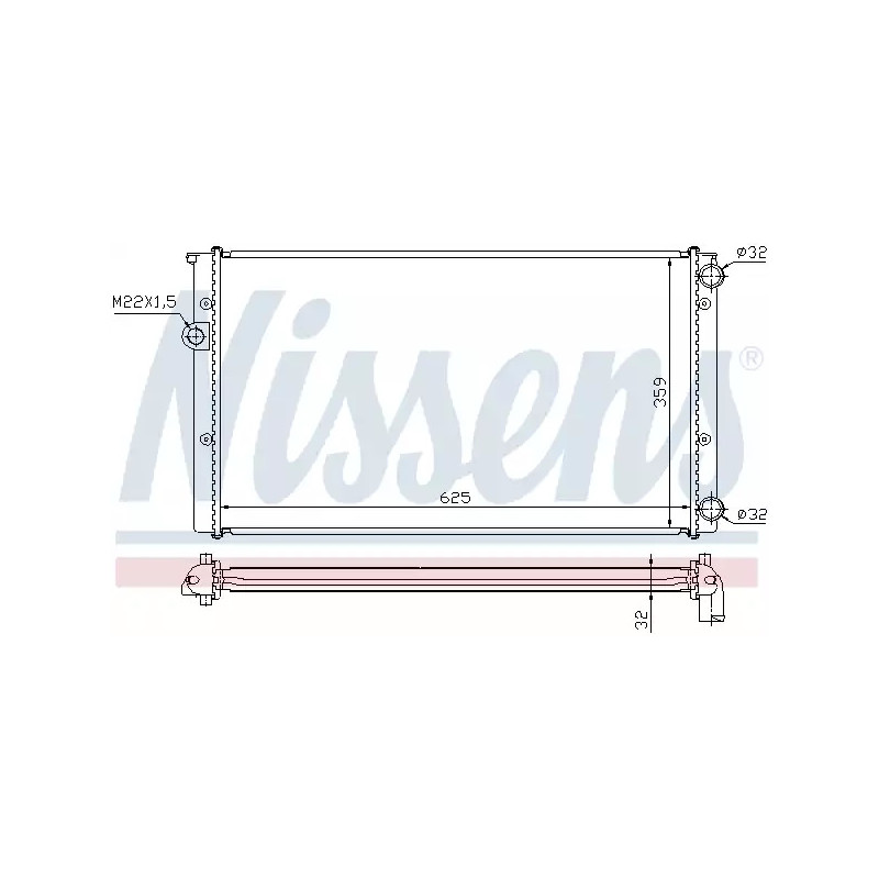 Variklio aušinimo radiatorius  NISSENS 652471