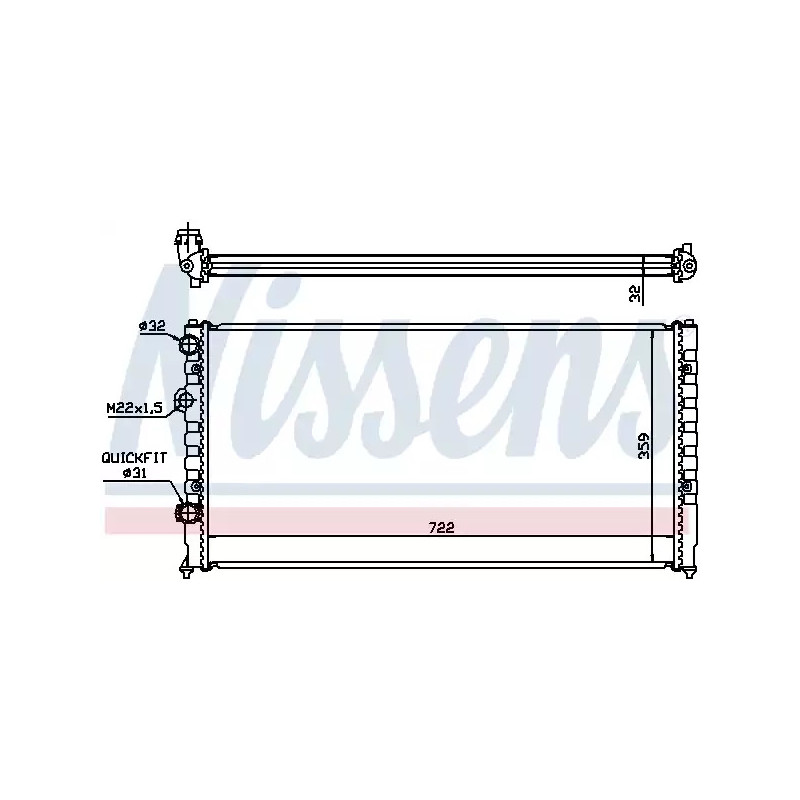 Variklio aušinimo radiatorius  NISSENS 65252