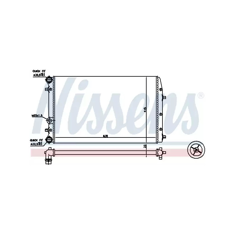 Variklio aušinimo radiatorius  NISSENS 652711