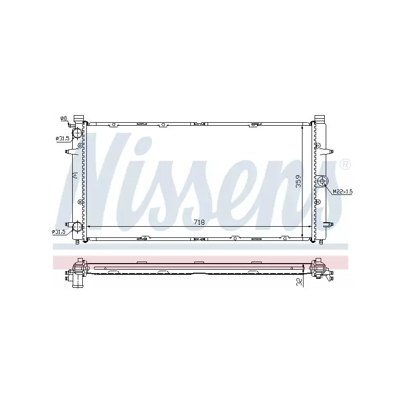 Variklio aušinimo radiatorius  NISSENS 65273A
