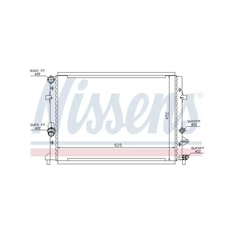Variklio aušinimo radiatorius  NISSENS 65295