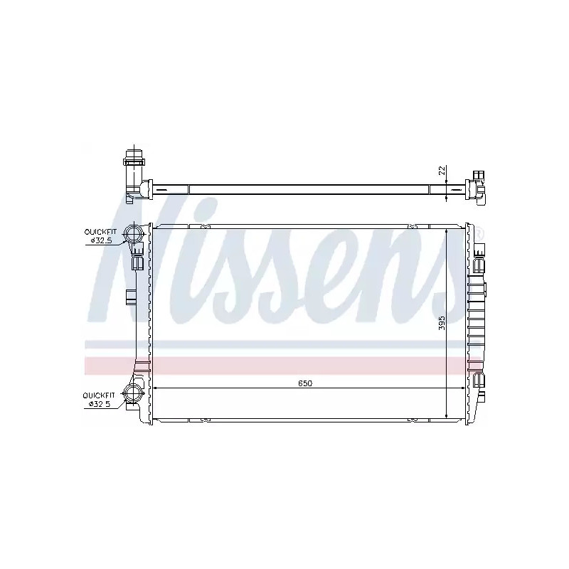 Variklio aušinimo radiatorius  NISSENS 65303