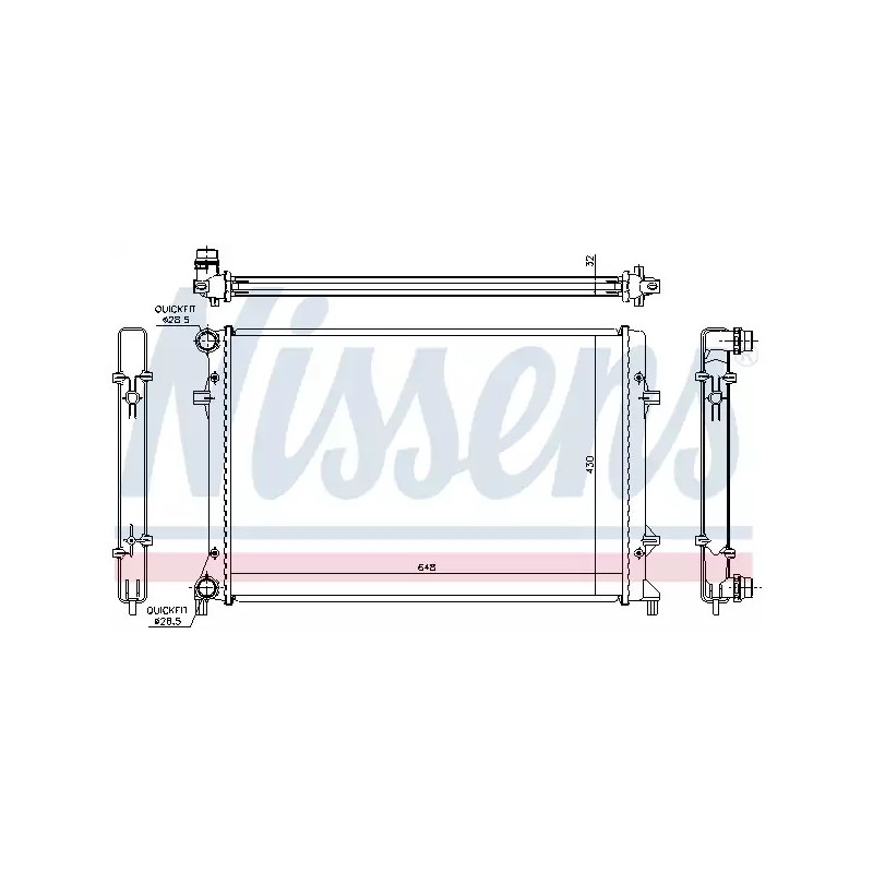 Variklio aušinimo radiatorius  NISSENS 65307