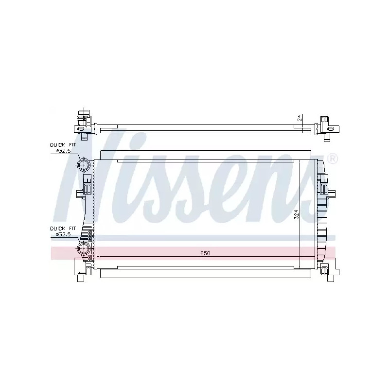 Variklio aušinimo radiatorius  NISSENS 65317