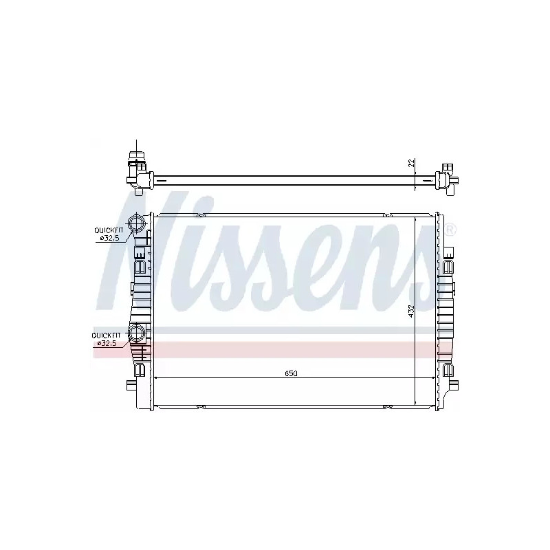 Variklio aušinimo radiatorius  NISSENS 65304