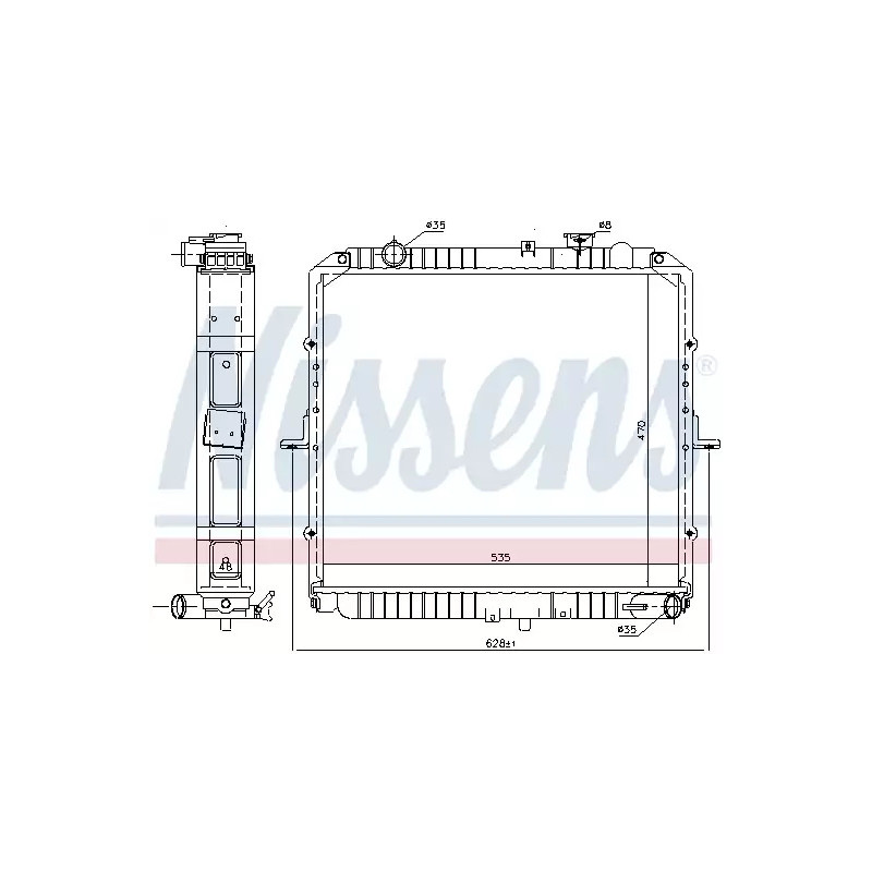 Variklio aušinimo radiatorius  NISSENS 66622