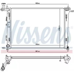 Variklio aušinimo radiatorius  NISSENS 66674