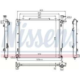 Variklio aušinimo radiatorius  NISSENS 66782