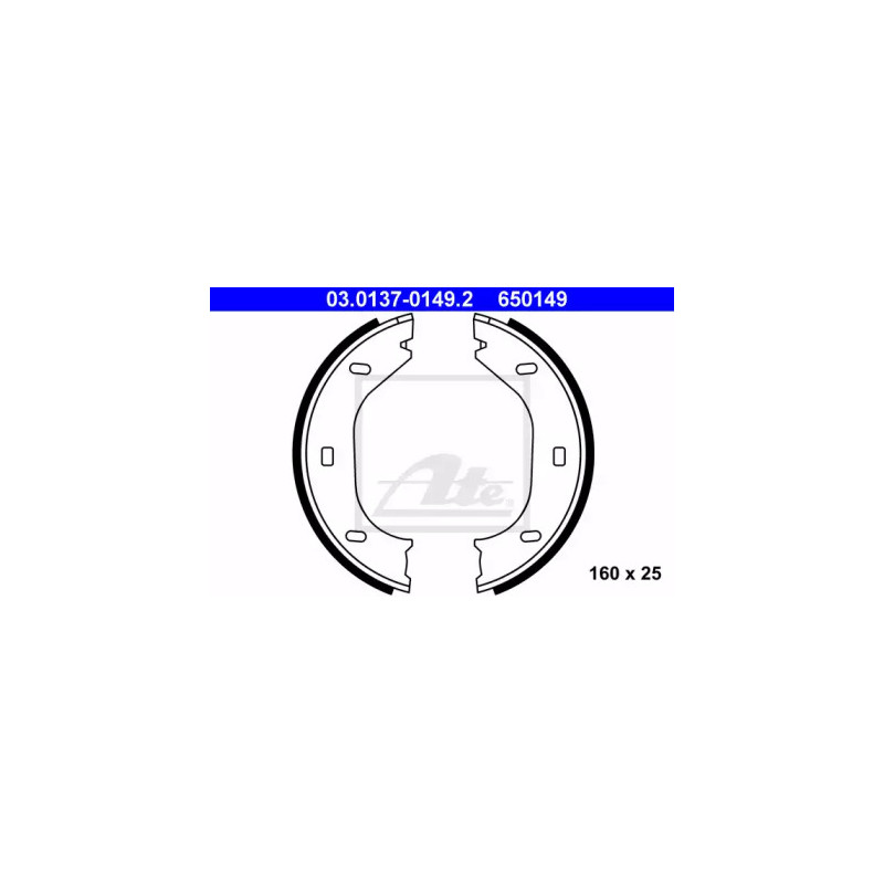 Rankinio stabdžio trinkelių komplektas  ATE 03.0137-0149.2
