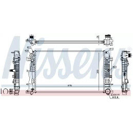 Variklio aušinimo radiatorius  NISSENS 67156A