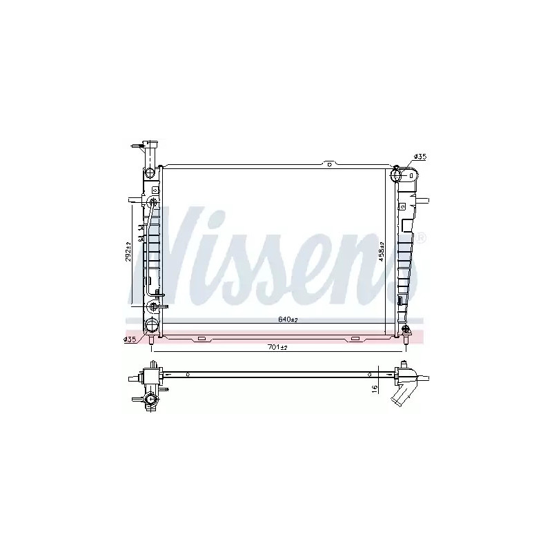 Variklio aušinimo radiatorius  NISSENS 675015