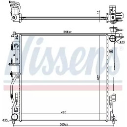 Variklio aušinimo radiatorius  NISSENS 675022