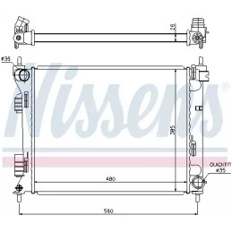 Variklio aušinimo radiatorius  NISSENS 67611